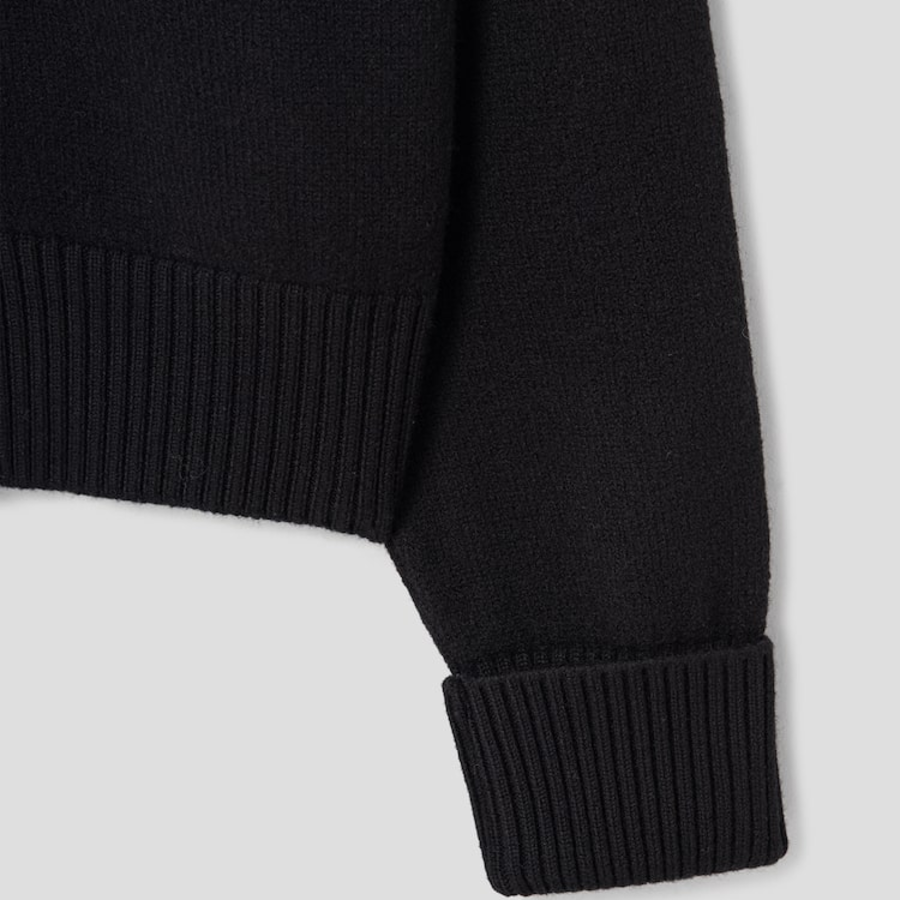 ami Intarsia Adc Cardigan – Black