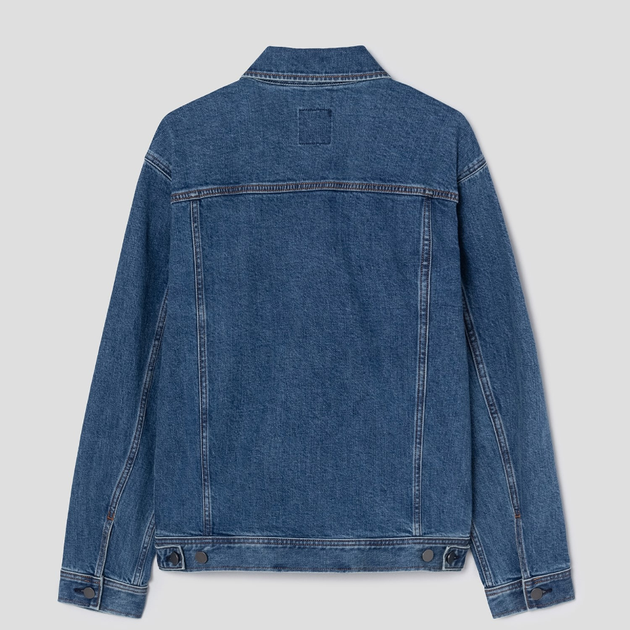 Theory Men Beryl Denim City Trucker Jacket - Mid Blue