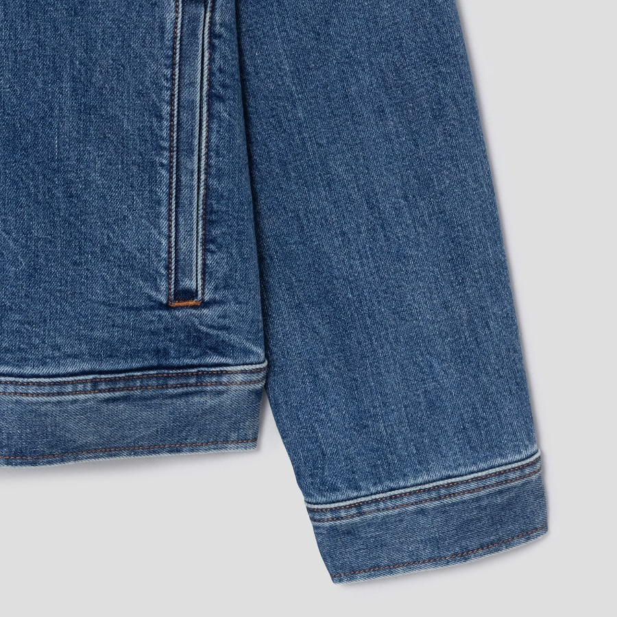 Theory Men Beryl Denim City Trucker Jacket - Mid Blue