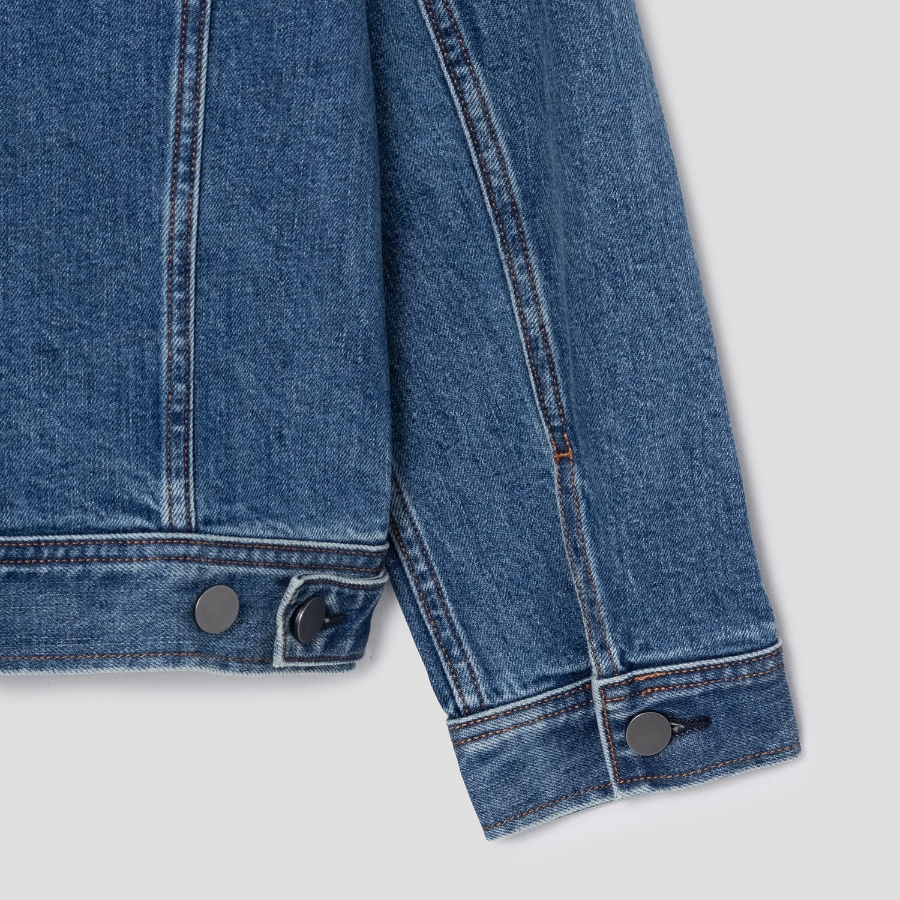 Theory Men Beryl Denim City Trucker Jacket - Mid Blue