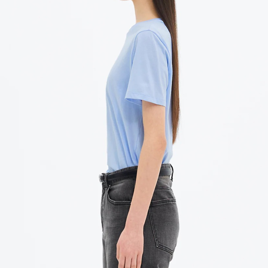 8 seconds Basic Round Neck Short Sleeve T-Shirt — Sky Blue