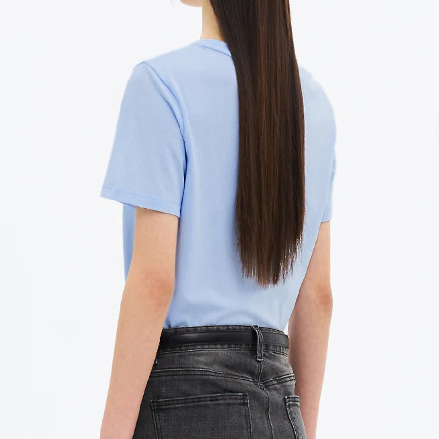 8 seconds Basic Round Neck Short Sleeve T-Shirt — Sky Blue