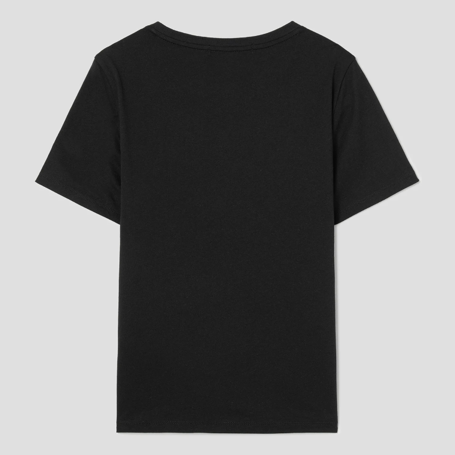 8 seconds Basic Round Neck Short Sleeve T-Shirt — Black