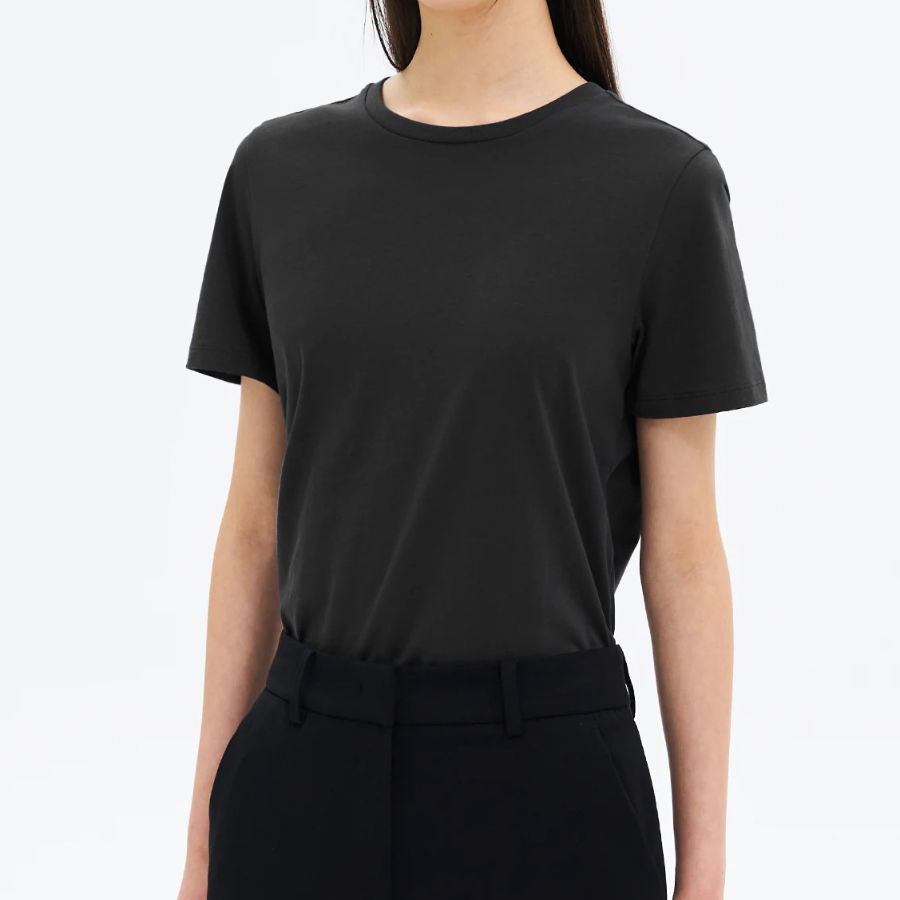 8 seconds Basic Round Neck Short Sleeve T-Shirt — Ash