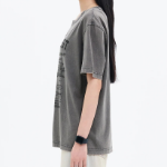 8 seconds Garment-Dyed Graphic Oversized Short Sleeve T-Shirt — Ash