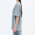 8 seconds Garment-Dyed Graphic Oversized Short Sleeve T-Shirt — Blue