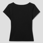 8 seconds Cap Sleeve Slim Fit Short Sleeve T-Shirt — Black