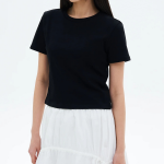 8 seconds Cropped Short Sleeve T-Shirt — Black