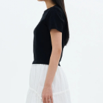 8 seconds Cropped Short Sleeve T-Shirt — Black