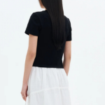 8 seconds Cropped Short Sleeve T-Shirt — Black