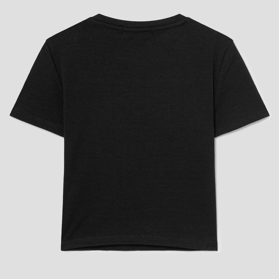 8 seconds Cropped Short Sleeve T-Shirt — Black