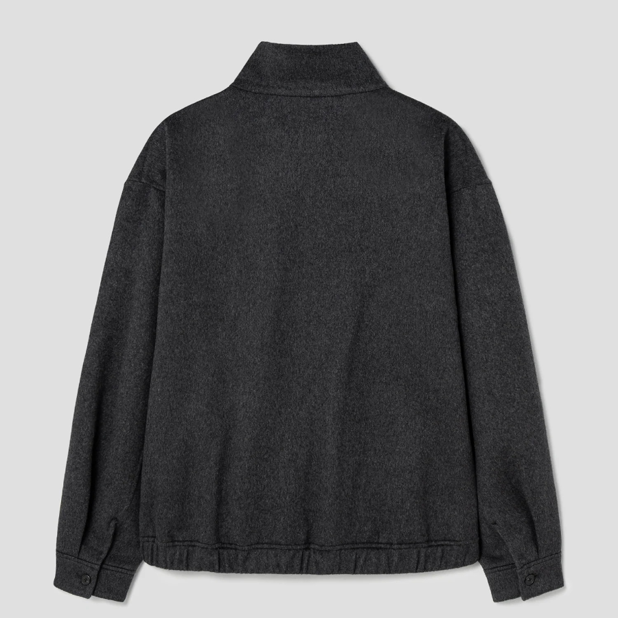 Theory Men New Divide Stand Collar Jacket - Dark Charcoal Melange