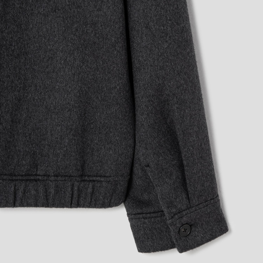 Theory Men New Divide Stand Collar Jacket - Dark Charcoal Melange