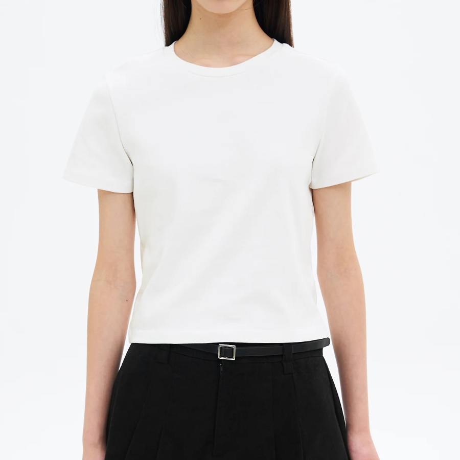 8 seconds Cropped Short Sleeve T-Shirt — White