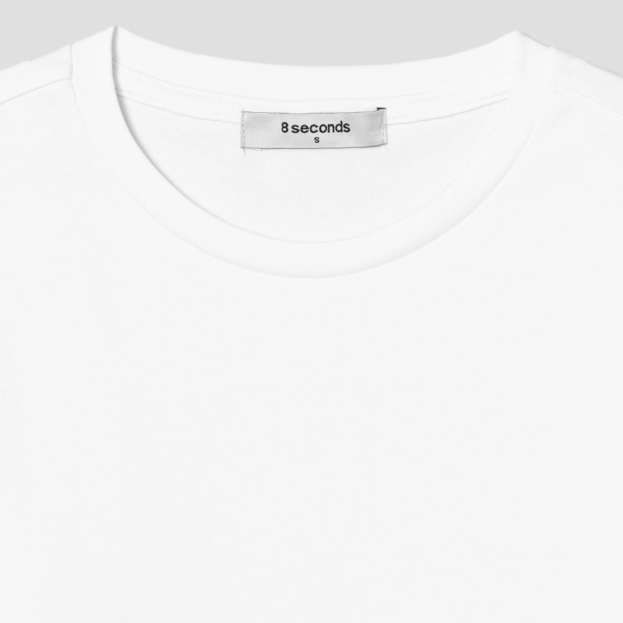 8 seconds Cropped Short Sleeve T-Shirt — White
