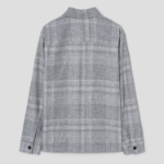 Theory Men Shaded Plaid Overshirt Jacket - Light Grey Melange