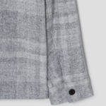 Theory Men Shaded Plaid Overshirt Jacket - Light Grey Melange