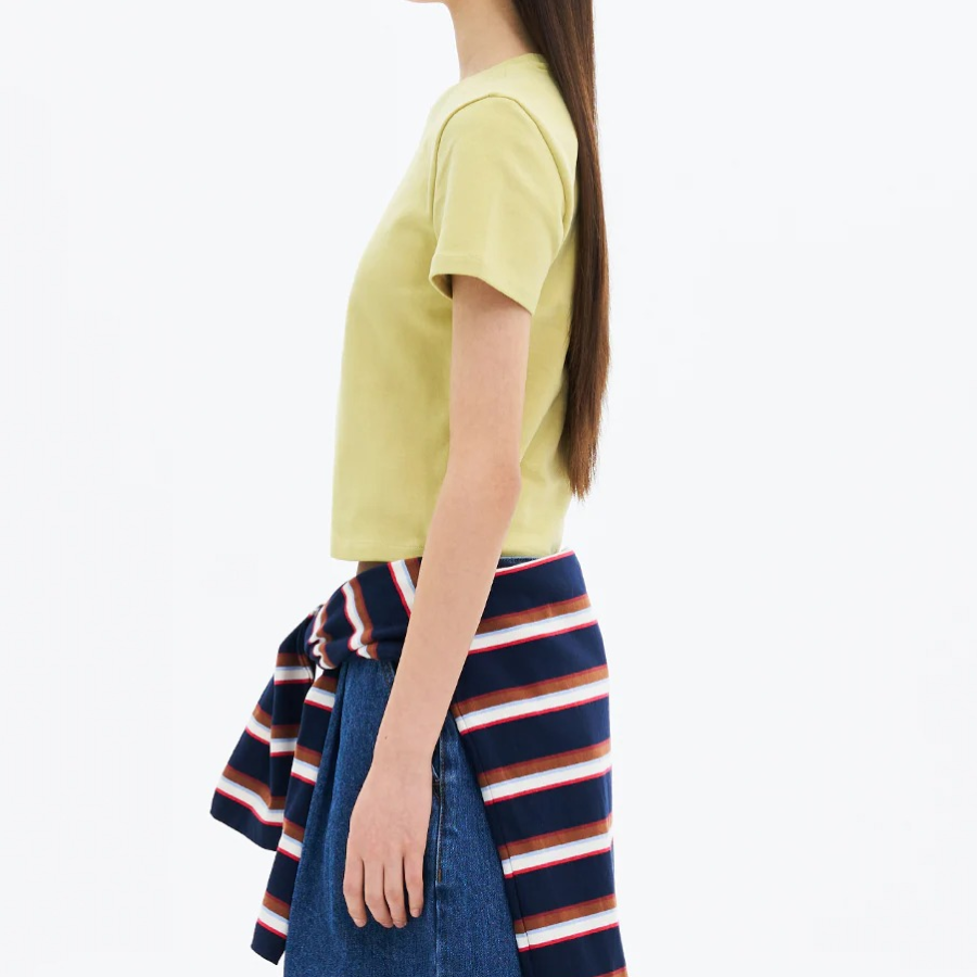 8 seconds Cropped Short Sleeve T-Shirt — Olive