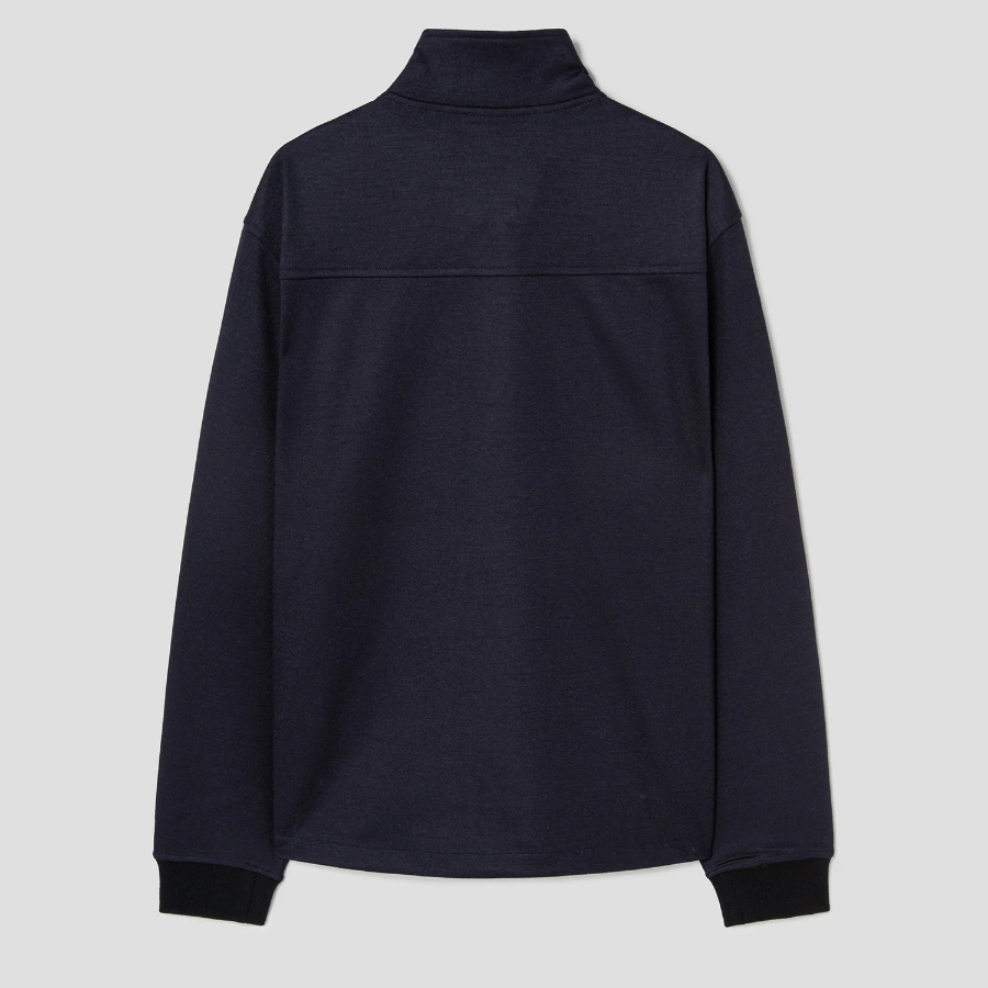 Theory Men Woodmere Stand Collar Quarter Zip Jacket - Baltic