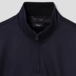 Theory Men Woodmere Stand Collar Quarter Zip Jacket - Baltic