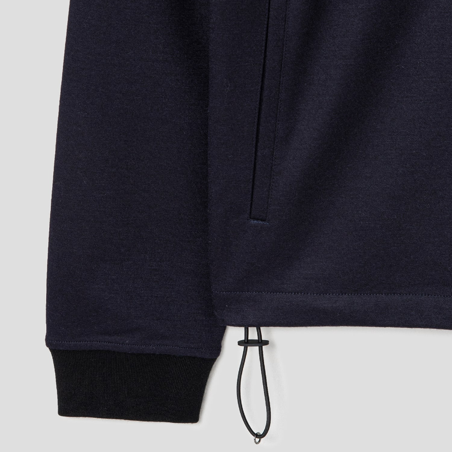 Theory Men Woodmere Stand Collar Quarter Zip Jacket - Baltic