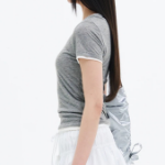 8 seconds Layered Sheer Short Sleeve T-Shirt — Grey