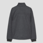 Theory Men Woodmere Stand Collar Quarter Zip Jacket - Dark Ash Melange