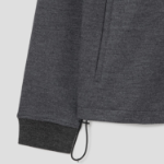 Theory Men Woodmere Stand Collar Quarter Zip Jacket - Dark Ash Melange