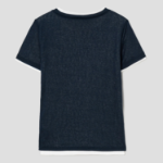 8 seconds Layered Sheer Short Sleeve T-Shirt — Navy