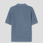 Theory Men Tactile Cotton Mesh Polo Sweater - Dark Rainstorm