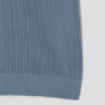 Theory Men Tactile Cotton Mesh Polo Sweater - Dark Rainstorm