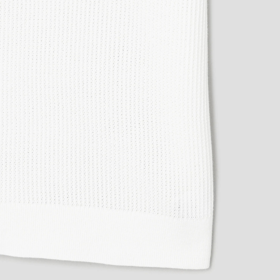 Theory Men Tactile Cotton Mesh Polo Sweater - White