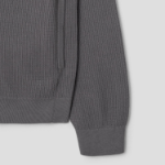 Theory Men Tactile Cotton Mesh Polo Full Zip Cardigan - Carbon