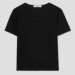 8 seconds Silket U-Neck Short Sleeve T-Shirt — Black
