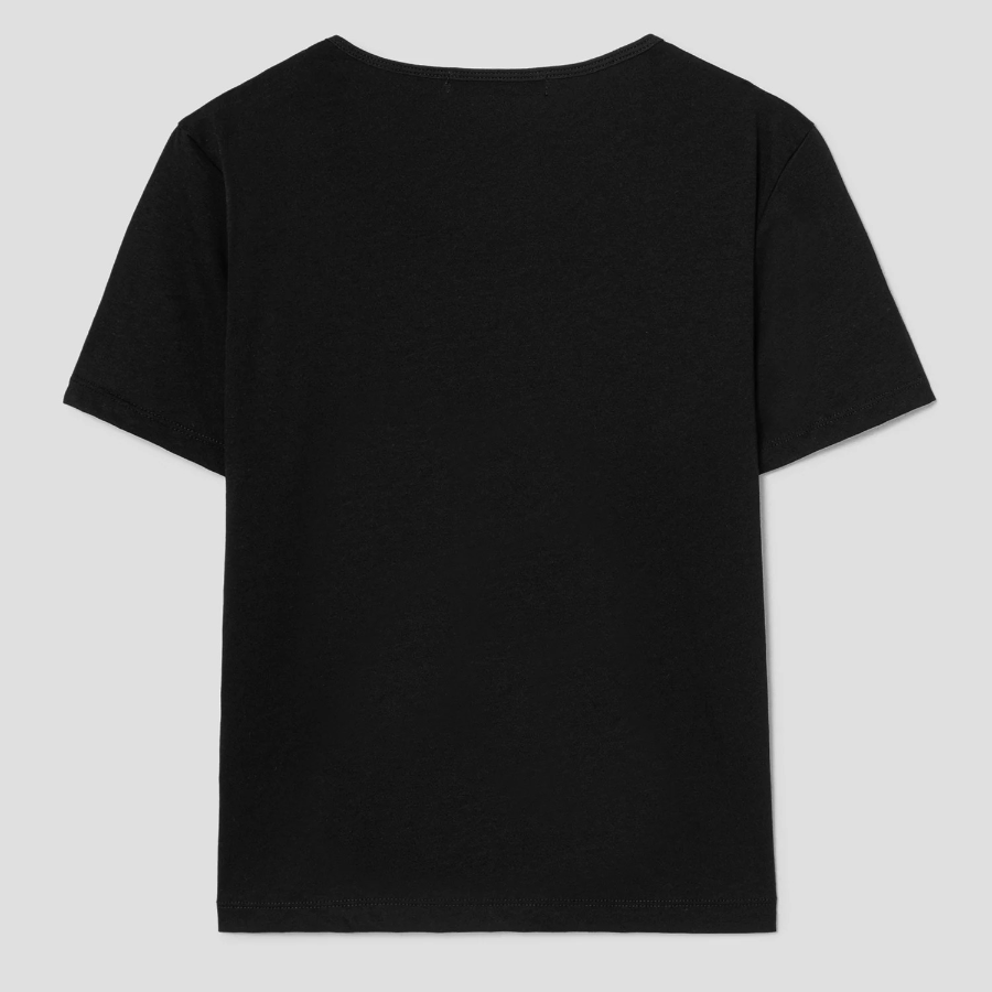 8 seconds Silket U-Neck Short Sleeve T-Shirt — Black