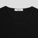 8 seconds Silket U-Neck Short Sleeve T-Shirt — Black