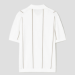 Theory Men Tactile Cotton Stripe Polo Sweater - White Multi