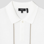 Theory Men Tactile Cotton Stripe Polo Sweater - White Multi
