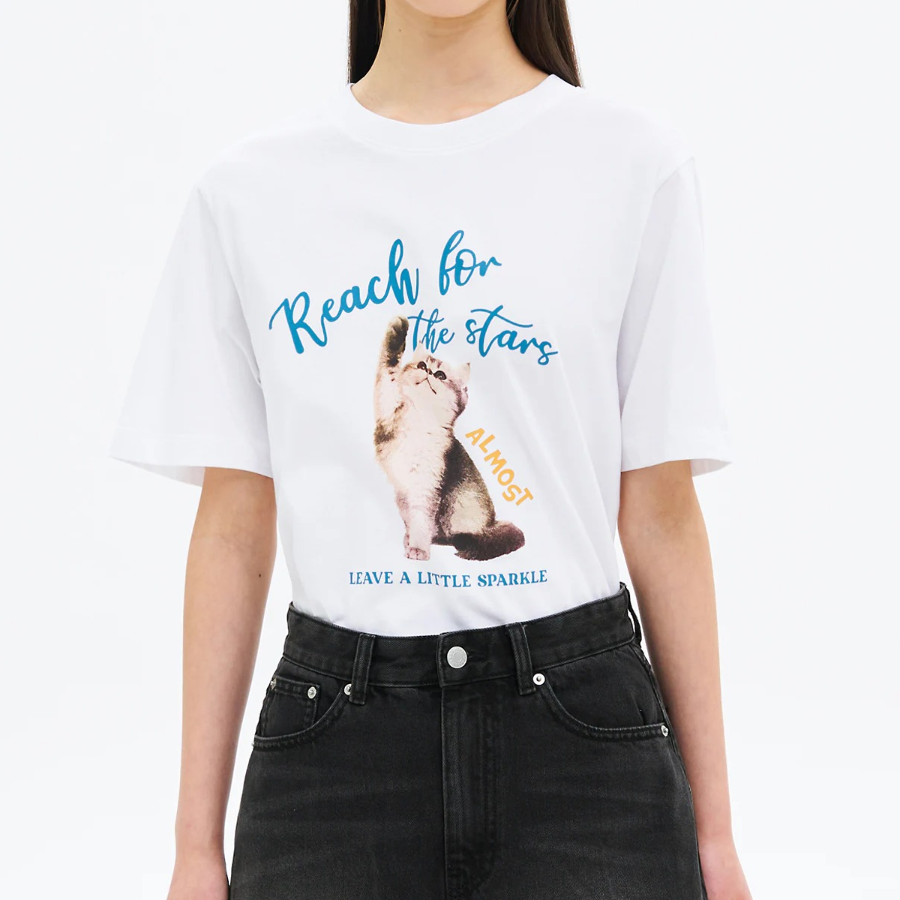 8 seconds Animal Graphic Short Sleeve T-Shirt — White