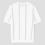 Theory Men Tactile Cotton Stripe Crew Neck Sweater - White Multi