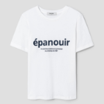 8 seconds Simple Lettering Short Sleeve T-Shirt — White