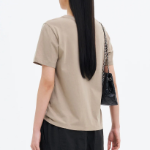 8 seconds Simple Lettering Short Sleeve T-Shirt — Beige