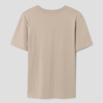 8 seconds Simple Lettering Short Sleeve T-Shirt — Beige