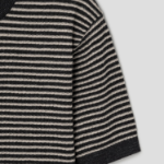 Theory Men Pacific Linen Stripe Sweater - Black/Chino