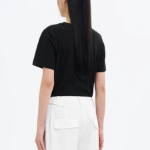 8 seconds Simple Lettering Short Sleeve T-Shirt — Black