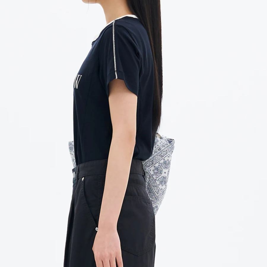 8 seconds Contrast Stitch Graphic Short Sleeve T-Shirt — Navy