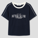 8 seconds Contrast Stitch Graphic Short Sleeve T-Shirt — Navy