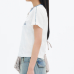 8 seconds Contrast Stitch Graphic Short Sleeve T-Shirt — White