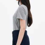 8 seconds Lettering Short Sleeve T-Shirt — Gray