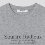 8 seconds Lettering Short Sleeve T-Shirt — Gray